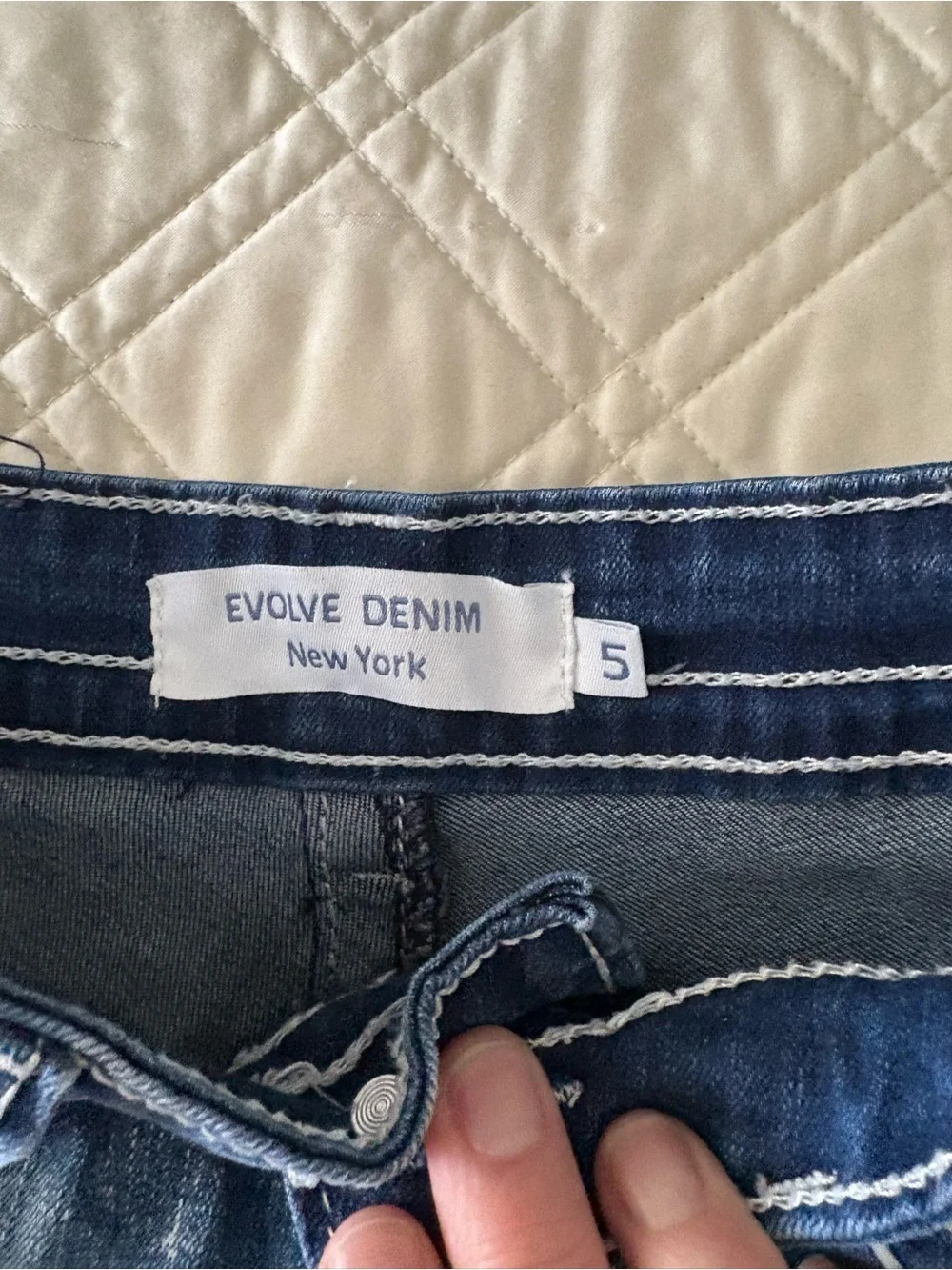 Evolve Denim Frayed Hem Women's Shorts - Blue NWOT